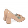Zapatos elegantes de mujer 1291 charol nude