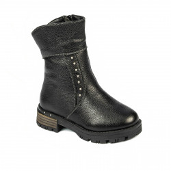 Botines para niños pequeños 100c negro