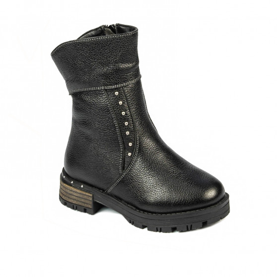 Botines para niños pequeños 100c negro