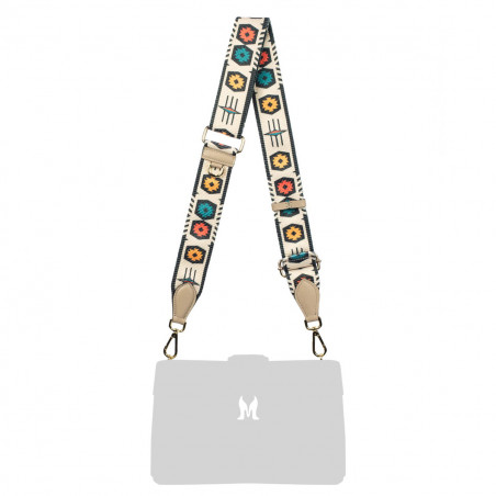 Correa de hombro (cinta) 101g multicolor+beige