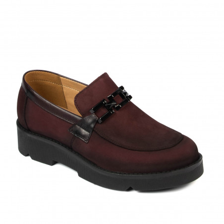 Zapatos casuales de mujer 6056 bufón burdeos