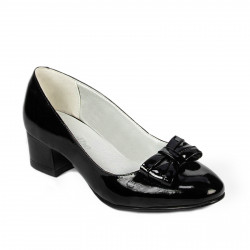 Zapatos elegantes de mujer 1270 charol negro