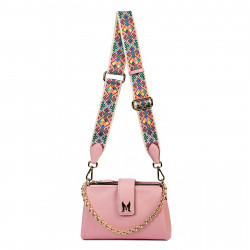 Bolso de mujer de hombro 003g rosa baby pink