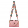 Bolso de mujer de hombro 003g rosa baby pink