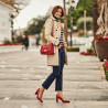 Bolso de mujer de hombro 005g rojo