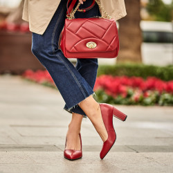 Bolso de mujer de hombro 005g rojo