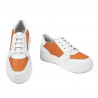 Zapatillas deportivas mujer 6059 blanco+naranja