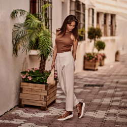Zapatos casuales/deportivos 6048 marrón combinado lifestyle