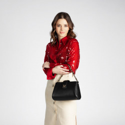 Bolso de mujer de hombro 003g negro