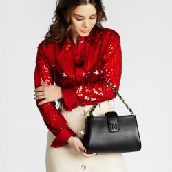 Bolso de mujer de hombro 003g negro