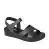 Sandalias de mujer 5049-1 negro metalizado