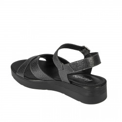 Sandalias de mujer 5049-1 negro metalizado