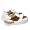 Zapatillas deportivas de mujer 6059 blanco+camel