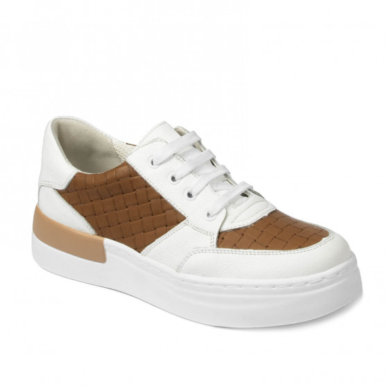 Zapatillas deportivas de mujer 6059 blanco+camel