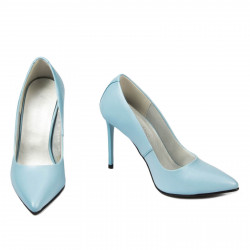 Zapatos elegantes de mujer 1289 azul claro