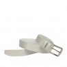 Cinturón hombres/mujeres 01b blanco