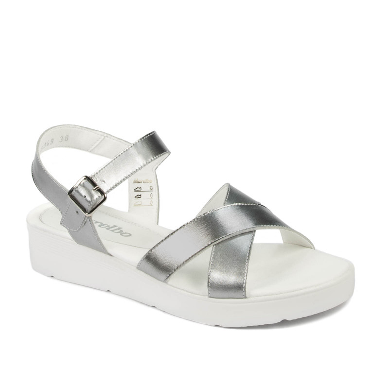 Sandalias mujer 5049-1 plateado