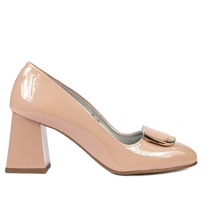 Zapatos elegantes de mujer 1291 charol nude