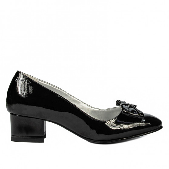 Zapatos elegantes de mujer 1270 charol negro
