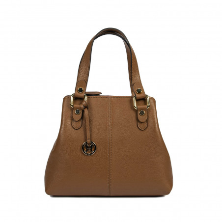 Bolso de mujer de hombro 004g marrón coñac