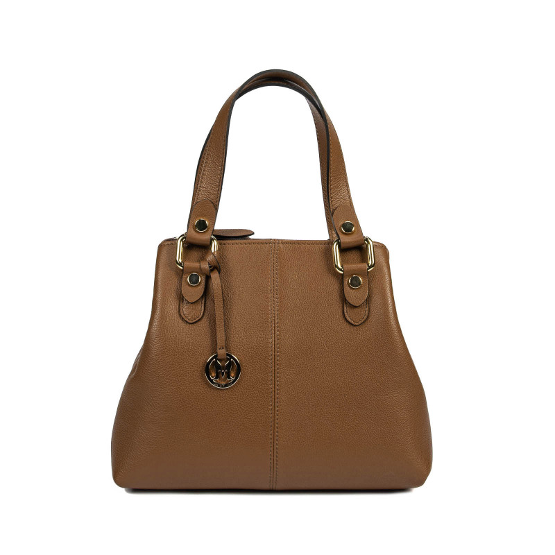 Bolso de mujer de hombro 004g marrón coñac