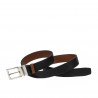 Cinturón de dama 22m bicolor biz negro+marrón