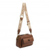 Bolso de mujer al hombro 006g marrón coñac