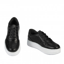 Zapatillas deportivas mujer 6059 negro combinado