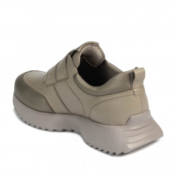 Zapatillas deportivas mujer 6060 beige combinado