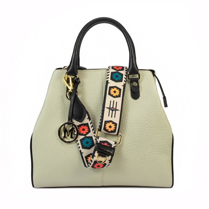 Bolso de mano para mujer 002g nude latte+negro