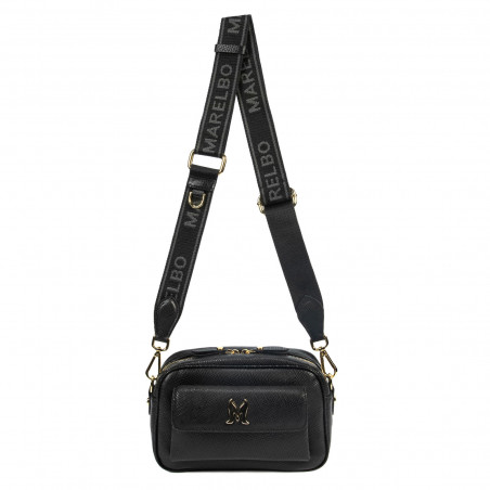 Bolso de hombro para mujer 006g negro safiano