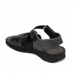 Sandalias de mujer 5090 negro metalizado combinado
