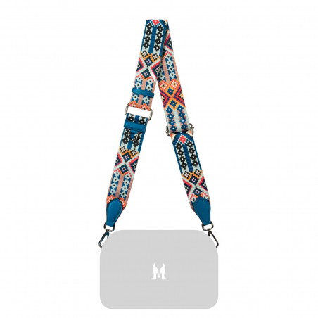 Correa de hombro (cincha) 105g multicolor+azul eléctrico
