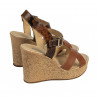 Sandalias mujer 5095 marrón combinado