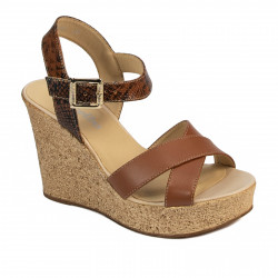 Sandalias mujer 5095 marrón combinado