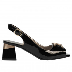 Sandalias mujer 1297 charol negro