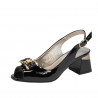 Sandalias mujer 1297 charol negro