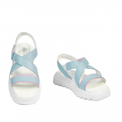 Sandalias de mujer 5092 azul combinado