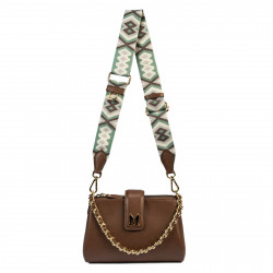 Bolso de hombro para mujer 003g marrón