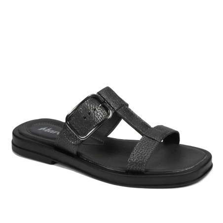 Sandalias mujer 5091 negro metalizado