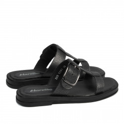 Sandalias mujer 5091 negro metalizado