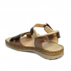 Sandalias de mujer 5090 color bronce combinado