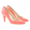 Zapatos elegantes de mujer 1234 charol rojo coral