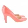 Zapatos elegantes de mujer 1234 charol rojo coral