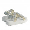 Sandalias mujer 5082 plateado+dorado