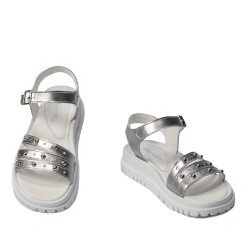 Sandalias mujer 5096 plateadas
