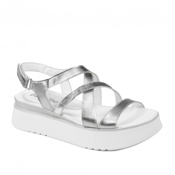 Sandalias de mujer 5100 plateadas combinadas