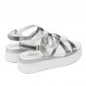 Sandalias de mujer 5100 plateadas combinadas