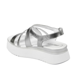 Sandalias de mujer 5100 plateadas combinadas
