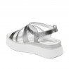 Sandalias de mujer 5100 plateadas combinadas